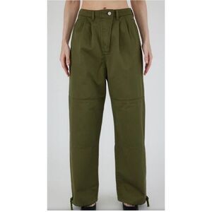 Moussy Fayette cargo pants vintage army green baggy NWT $290 Sz L Japan